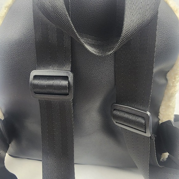 Disney White Sherpa Mickey Mouse Mini Backpack Bag Travel Pack Purse School Book - Picture 2 of 7